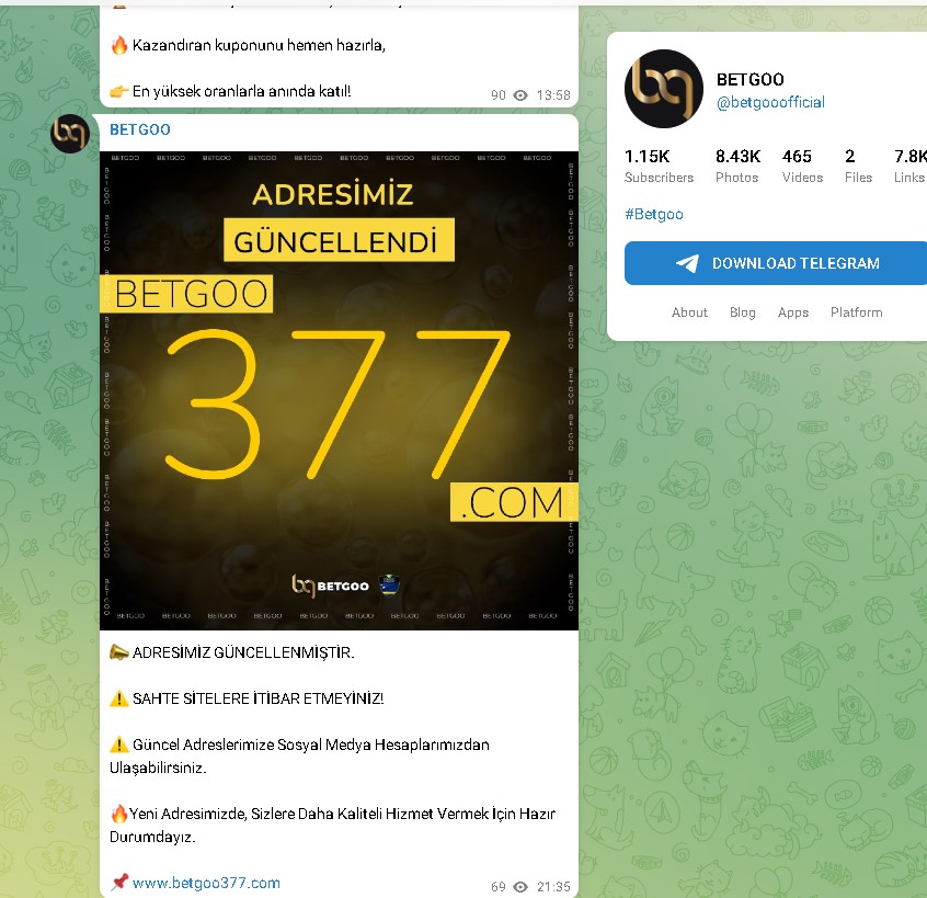 Betgoo Telegram